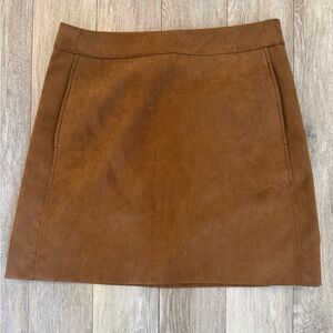 J. Crew Brown A-Line Mini Skirt